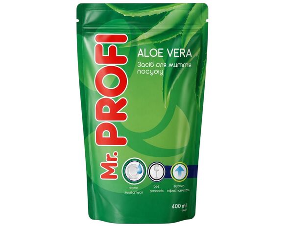 Засіб для миття посуду MR.PROFI ALOE VERA дой-пак 400 мл Аврора недорого