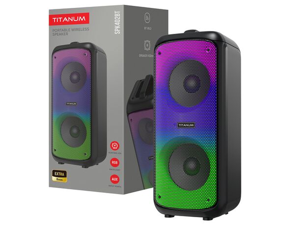Колонка портативна TITANUM SPK402BT RGB чорна 10 Вт Аврора каталог