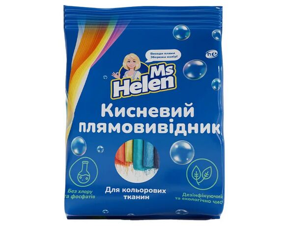 Плямовивідник для тканин кисневий Ms Helen Діє від 40° 900 г в Аврорі
