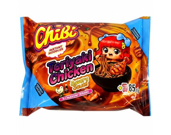 Вермішель швидкого приготування ChiBi зі смаком теріякі 85 г Аврора ціна