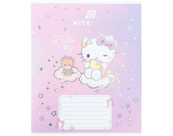 Зошит шкільний коса лінія KITE серія Hello Kitty 12 аркушів арт.HK26-235-1 Аврора картинка 5 ціна