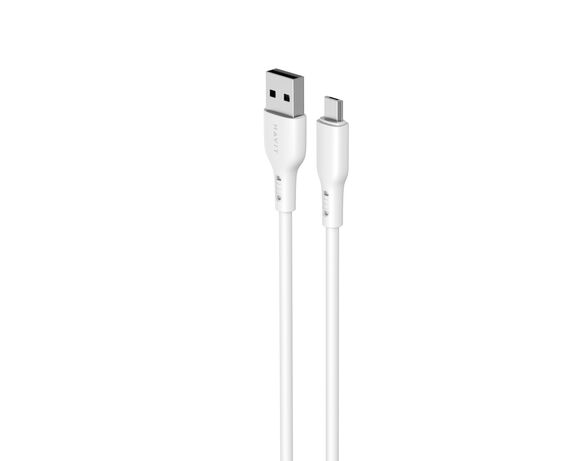 Кабель USB-MicroUSB HAVIT CB6359 PRO білий 1 м Аврора картинка 2 дешево