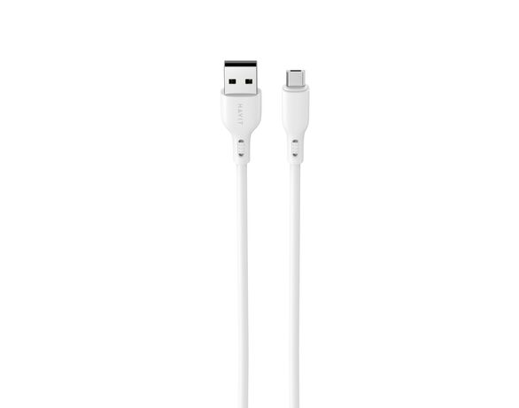 Кабель USB-MicroUSB HAVIT CB6359 PRO білий 1 м Аврора картинка 3 купити