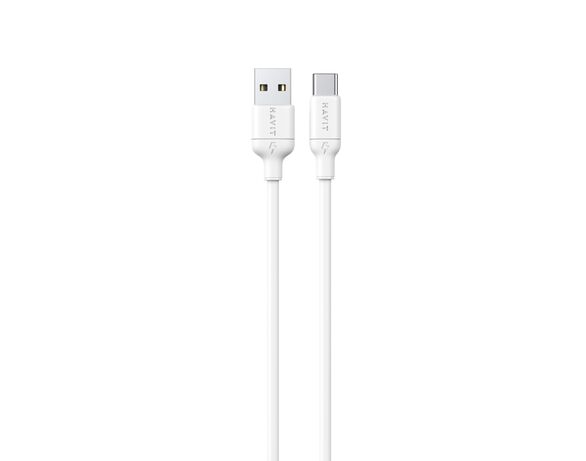 Кабель USB-USB-C HAVIT CB674 білий 1м Аврора вартість