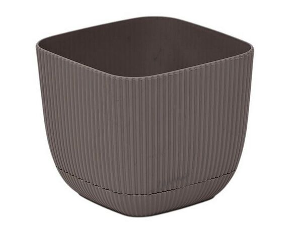Вазон для квітів пластиковий квадратний HOME&STYLING 15х13 см Аврора