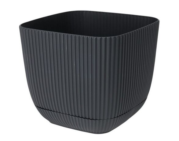Вазон для квітів пластиковий квадратний HOME&STYLING 15х13 см Аврора