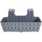 Горщик для квітів на перила 26х26x50 см пластиковий Violet House  BAMBOO 26х26x50 см - Сірий