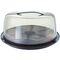 Тортниця кругла пластикова з кришкою Sun Cook d=30см - Графітове дно